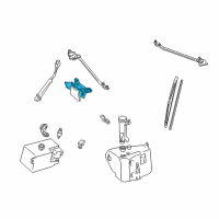 OEM 1999 GMC C3500 Motor, Windshield Wiper & Windshield Washer Diagram - 15036007