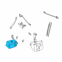 OEM GMC C1500 Suburban Container, Windshield Washer Solvent Diagram - 22155070