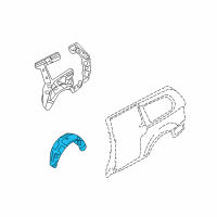 OEM 2008 Hyundai Entourage Rear Wheel Guard Assembly, Right Diagram - 86822-4D001