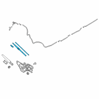 OEM 2021 Hyundai Tucson Blade Assembly-Wiper, Rear Diagram - 1GH09-AK014-R