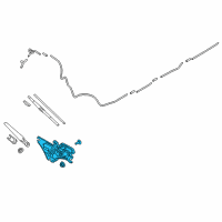 OEM 2020 Hyundai Tucson Rear Wiper Motor & Linkage Assembly Diagram - 98700-D3000