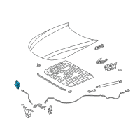 OEM Lexus LS500 Hood Lock Assembly Diagram - 53510-50120