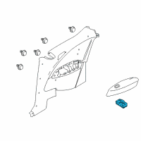 OEM 2014 Nissan Murano Switch Assy-Power Window, Rear Diagram - 25421-1GR0A