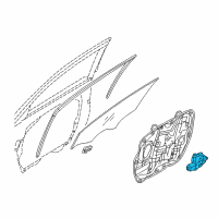 OEM 2016 Hyundai Azera Motor Assembly-Front Power Window, LH Diagram - 82450-3V010