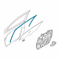 OEM 2014 Hyundai Azera Run Assembly-Front Door Window Glass RH Diagram - 82540-3V000