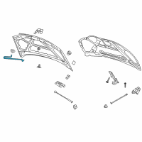 OEM Chevrolet Aveo Rod, Hood Hold Open Diagram - 96540851