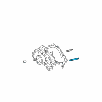 OEM Toyota Camry Water Pump Assembly Stud Diagram - 90126-10011