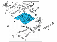 OEM Ford Bronco PAN ASY - FLOOR - FRONT Diagram - MB3Z-5811135-A