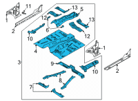 OEM 2021 Ford Bronco PAN ASY - FLOOR - FRONT Diagram - MB3Z-5811160-A