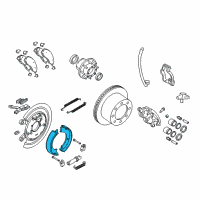 OEM 2019 Ram 2500 Parking Brake Shoe Diagram - 68049116AA