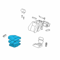 OEM 1998 Toyota Land Cruiser Seat Cushion Diagram - 71410-6A410-B0