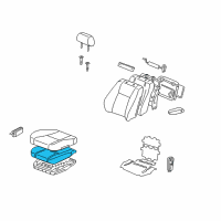 OEM 2004 Toyota Land Cruiser Seat Cushion Pad Diagram - 71502-60090