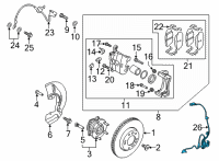 OEM Hyundai Santa Cruz SENSOR ASSY-WHEEL SPEED, LH Diagram - 58930-K5000