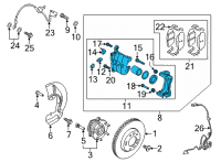 OEM Hyundai Santa Cruz Brake Caliper Repair Kit Diagram - 5818P2A00
