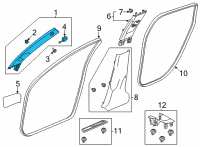 OEM Acura TLX Garnish, Passenger Side (Alluring Ecru) Diagram - 84109-TGV-A01ZA