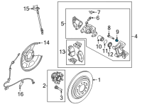 OEM Hyundai Santa Fe Pin Boot Diagram - 58164-1H000