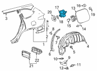 OEM Toyota Highlander Lock Actuator Diagram - 77030-0R010