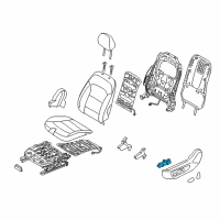 OEM 2018 Hyundai Ioniq Switch Assembly-Power Front Seat LH Diagram - 88540-F2110-TRY