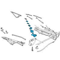 OEM 1989 Mercury Colony Park Front Motor Diagram - 6W7Z-17508-AARM