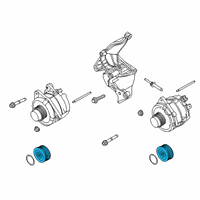OEM 2020 Ford Police Interceptor Utility Pulley Diagram - JL3Z-10344-A