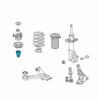 OEM 2006 Honda Civic Rubber, Front Bump Stop Diagram - 51722-SVA-A04