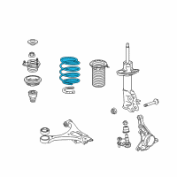 OEM 2010 Honda Civic Spring, Left Front Diagram - 51406-SVB-A03