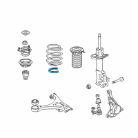 OEM 2009 Honda Civic Rubber, Front Spring (Lower) Diagram - 51684-SVA-A03