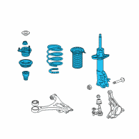 OEM 2011 Honda Civic Shock Absorber Assembly, Right Front Diagram - 51601-SVB-A08