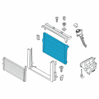 OEM 2016 BMW 650i Gran Coupe Radiator Diagram - 14118669004