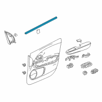 OEM 2021 Honda HR-V Weatherstrip, L. FR. Diagram - 72375-T7A-003