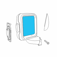 OEM Jeep Gladiator Mirror Replacement Glass Diagram - 68361968AA