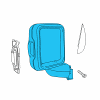 OEM Jeep Gladiator Outside Rear-View Mirror Right Diagram - 68281890AE