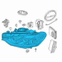 OEM 2016 BMW 435i xDrive Left Led Adaptive Headlight Diagram - 63-11-7-377-855