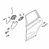 OEM 2018 BMW X3 Operating Rod, Door Rear Left Diagram - 51-22-7-409-271