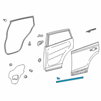 OEM 2019 Toyota RAV4 Lower Weatherstrip Diagram - 67874-0R030