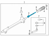 OEM Toyota 86 Tie Rod Diagram - SU003-00832