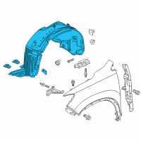 OEM 2016 Honda Pilot Fender, Left Front (Inner) Diagram - 74151-TG7-A00