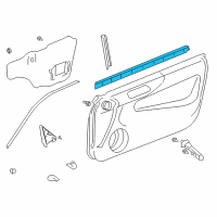 OEM 2005 Honda Insight Weatherstrip, R. FR. Door (Inner) Diagram - 72335-S3Y-003