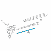 OEM 2022 Chevrolet Bolt EV Wiper Blade Diagram - 42781377