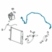 OEM 2016 Chevrolet Camaro Coolant Hose Diagram - 84132657