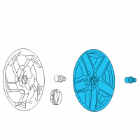 OEM 2008 Pontiac G5 Wheel Cover Diagram - 9596133