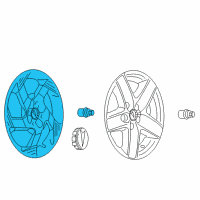 OEM Pontiac Wheel TRIM COVER Assembly (15") Diagram - 9593531