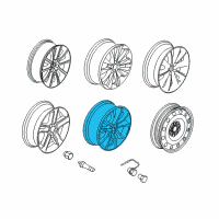 OEM 2018 Ford Flex Wheel, Alloy Diagram - GA8Z-1007-A