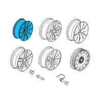 OEM 2009 Ford Flex Wheel, Alloy Diagram - BA8Z-1007-E