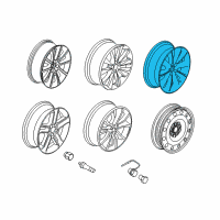 OEM 2018 Ford Flex Wheel, Alloy Diagram - DA8Z-1007-D