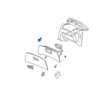 OEM Mercury Sable Glove Box Lamp Diagram - F6DZ14412AB