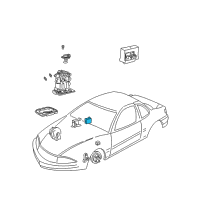 OEM Pontiac Sunfire Electronic Brake Control Module Assembly Diagram - 16250059