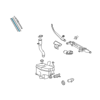 OEM 2009 Lexus LS600h Wiper Rubber, Right Diagram - 85214-42050