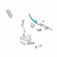 OEM Lexus LS600h Windshield Wiper Arm Assembly, Left Diagram - 85221-50120