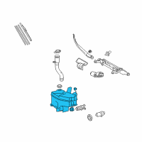 OEM 2010 Lexus LS600h Jar Assy, Windshield Washer Diagram - 85355-50081